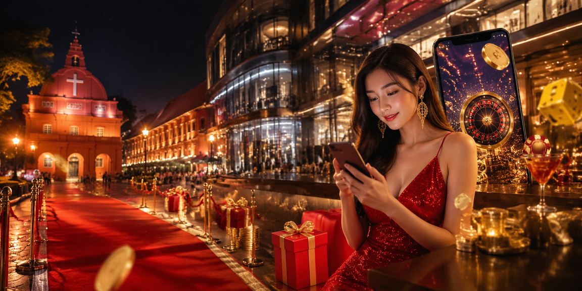 Pengguna membuat deposit untuk tiket loteri dalam talian di Melaka Malaysia